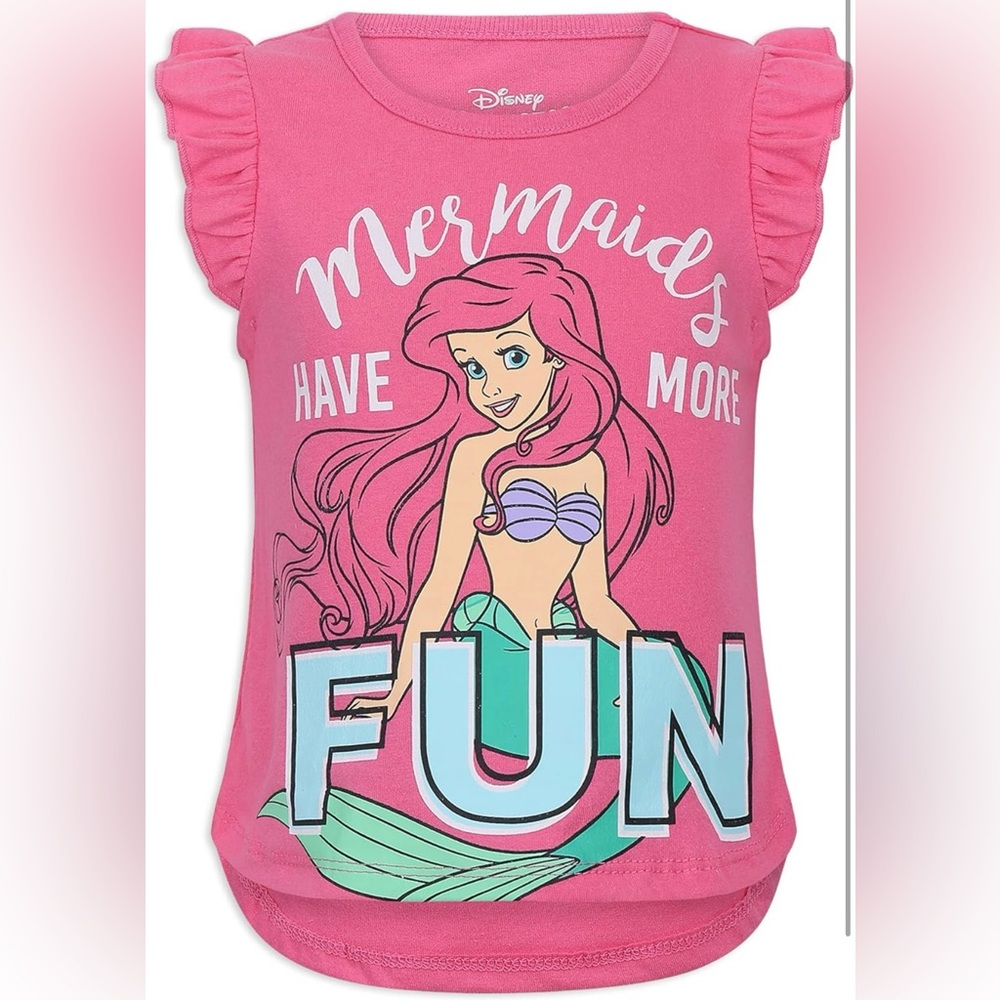 Disney Pink Mermaid Kids Matching three pieces Set